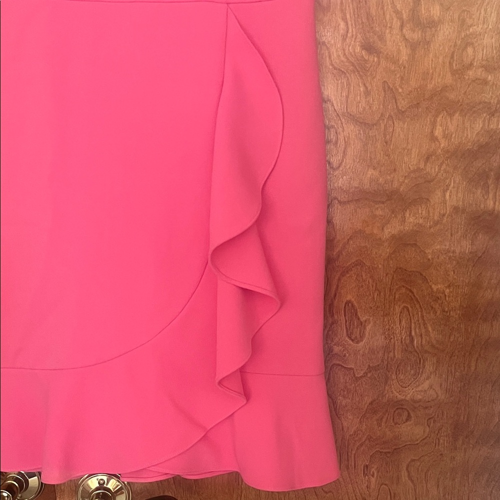 Chic Pink Ruffle Mini Dress - Picture 2 of 5